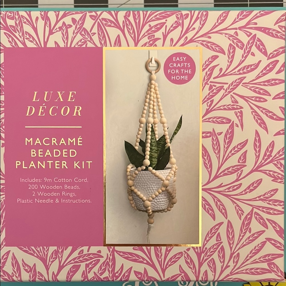 Macramé Beaded Planter Kit